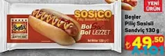 BEŞLER PİLİÇ SOSİSLİ SANDVİÇ 130 G fiyat ve kampanya bilgisi